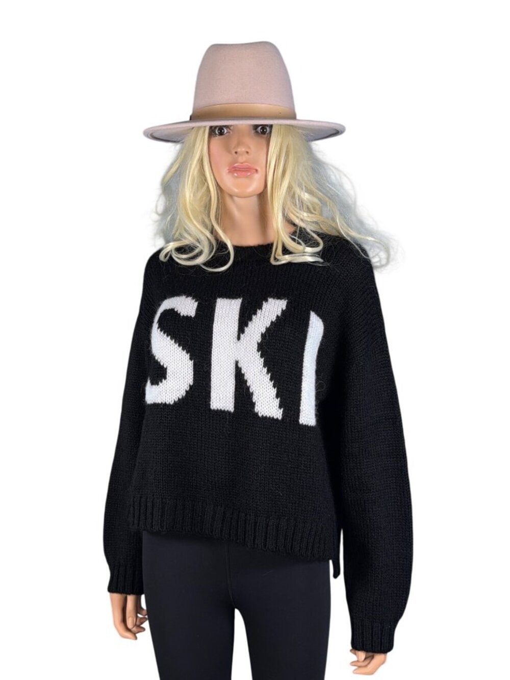 Krimson Klover Alpaca Ski Pullover Sweater Small Alpaca Blend Black